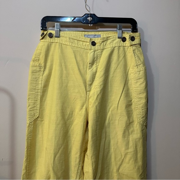 Everlane Yellow Casual Relaxed Fit Back To School Cargo Jogger Pants Size 6 - Picture 3 of 12